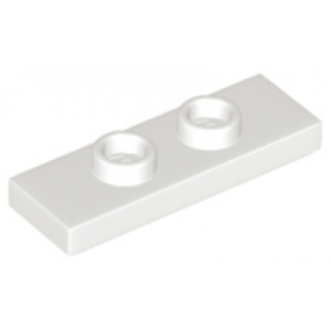 plaat 1x3 met 2 studs white